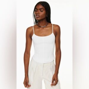 NWOT Aritzia Babaton Sculpt Knit Bustier Camisole Blue, size XS